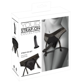 You2Toys Your Strap-On Set - Black Briefs with Adjustable Straps & Silicone System