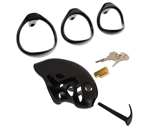 You2Toys Chastity Cage Set with Adjustable Rings and Silicone Insert 7.8 cm