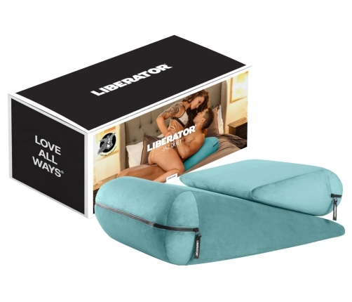 Liberator Jaz Duet Blue Ergonomic Wedge Cushion Set, Washable Covers
