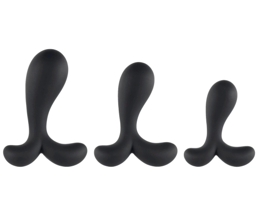 ANOS Silicone Training Set - 3-Piece Anal Trainer with Curved Tips