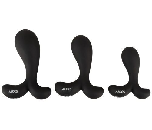 ANOS Silicone Training Set - 3-Piece Anal Trainer with Curved Tips