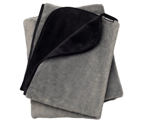 Liberator Faux Fur Fascinator Throw Grey/Black 183x137 cm Dual-Sided Blanket