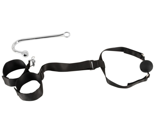 Bad Kitty Bondage Set with Anal Hook & Adjustable Mouth Gag