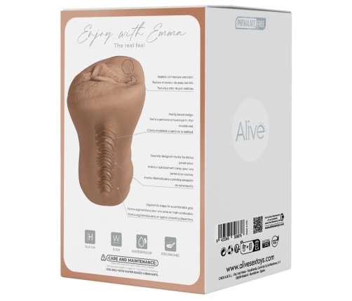 Alive Emma Intimate Stimulation Sleeve TPE Ergonomic 14.8 cm