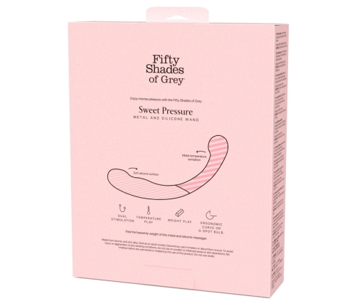 Fifty Shades of Grey Sweet Pressure Dual-Ended Silicone & Metal Wand 21.5cm