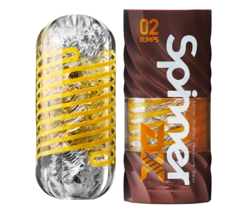 Tenga Spinner Deluxe 02 Bumps - Rotating Stimulation System, 14 cm