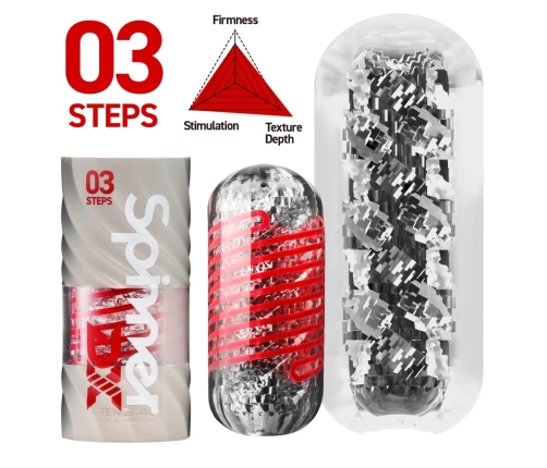 Tenga Spinner Deluxe 03 Steps - Rotating Intimate Device, 14 cm