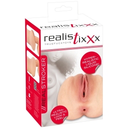 Realistixxx RealStroker Anatomical Dual-Channel Silicone Model 17.5cm