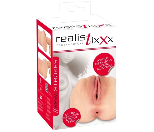 Realistixxx RealStroker Anatomical Dual-Channel Silicone Model 17.5cm