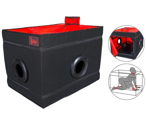 Secret Dome La Niche Modular Black & Red Privacy Play Box 85x60x60 cm