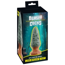 Beasty Cocks Atlantis Silicone Plug with Suction Cup 21cm Metallic Beasty Cocks Atlantis Silicone Plug with Suction Cup 21cm Metallic