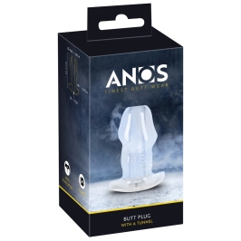 ANOS Tunnel Transparent Intimate Plug 10.2 cm TPE Hollow Design