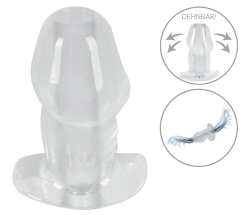ANOS Tunnel Transparent Intimate Plug 10.2 cm TPE Hollow Design
