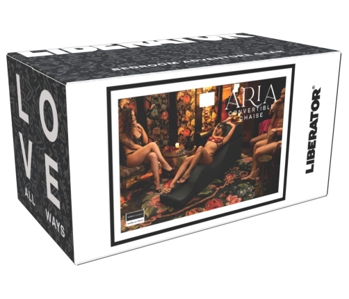 Liberator Aria Flip Chaise Black 22" - Wide Ergonomic Lounge Furniture