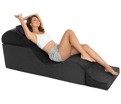 Liberator Aria Flip Chaise Black 22" - Wide Ergonomic Lounge Furniture