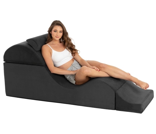 Liberator Aria Flip Chaise Black 22" - Wide Ergonomic Lounge Furniture