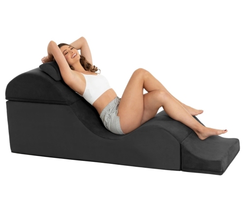 Liberator Aria Flip Chaise Black 22" - Wide Ergonomic Lounge Furniture