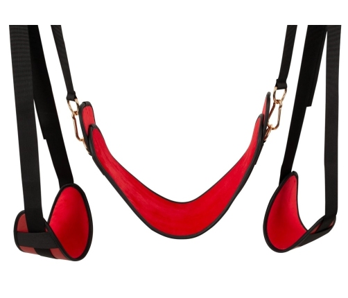 Bad Kitty Door Swing BK-11 - Adjustable Luxury Door System, Black/Red