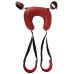 Bad Kitty Neck-Cushion-Thigh System Red & Black Adjustable Set
