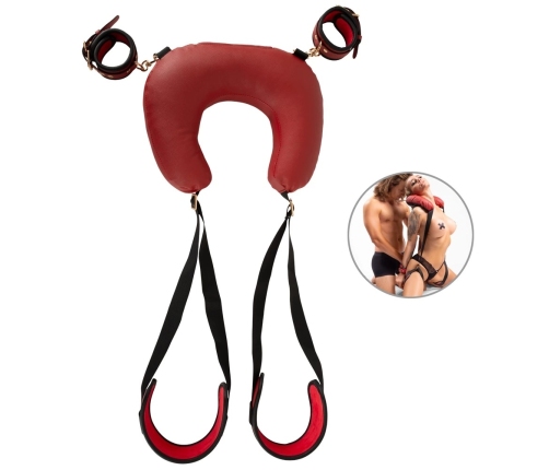 Bad Kitty Neck-Cushion-Thigh System Red & Black Adjustable Set