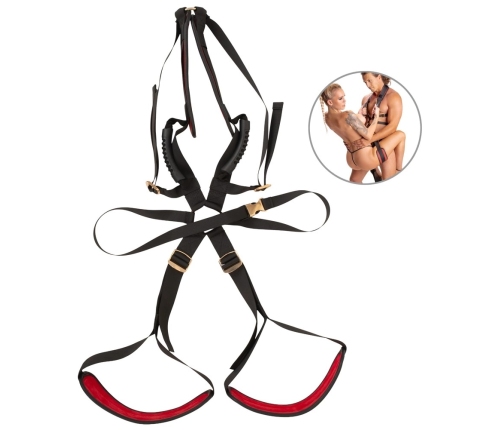 Bad Kitty Body Swing Adjustable Harness with Red Padding, 120kg Max Load