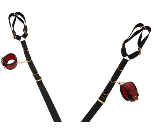 Bad Kitty Bed/Door-Restraint Set Red/Black Adjustable 5-Piece