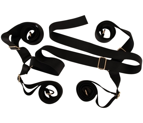 Bad Kitty Under the Bed Restraint Kit Black/Red Adjustable 6-Piece Set