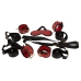 Bad Kitty Under the Bed Restraint Kit Black/Red Adjustable 6-Piece Set