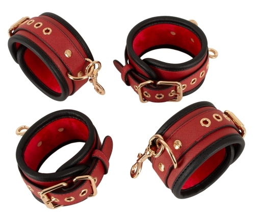 Bad Kitty Under the Bed Restraint Kit Black/Red Adjustable 6-Piece Set