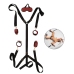 Bad Kitty Under the Bed Restraint Kit Black/Red Adjustable 6-Piece Set