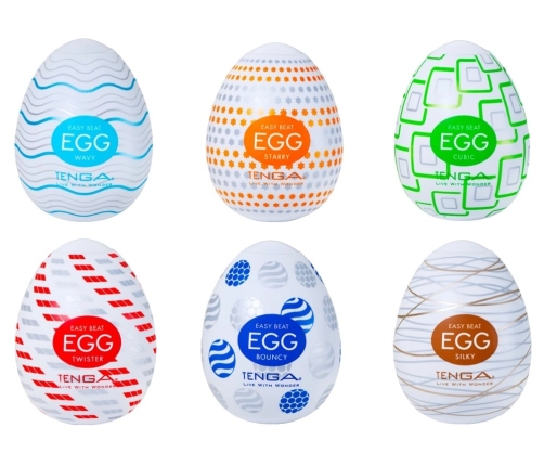 Tenga Egg Variety Pack Standard - 6 Textured Intimate Sleeves
