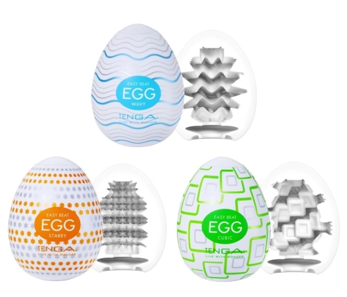 Tenga Egg Standard Set 1 - Compact Flexible Intimate Device 3-Pack