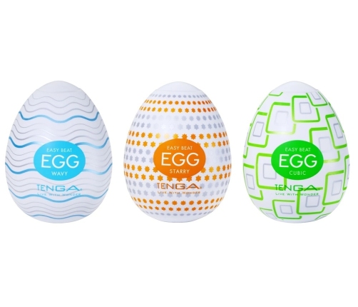 Tenga Egg Standard Set 1 - Compact Flexible Intimate Device 3-Pack