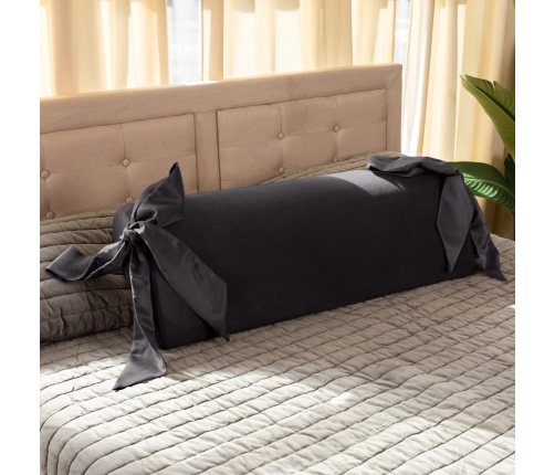 Liberator Ravish Pillow Black - Bondage Cushion with Satin Ties, 91.5 cm