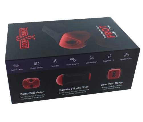 CockBlock FROT Massager Double Tunnel Intimate Machine 20cm Black/Red
