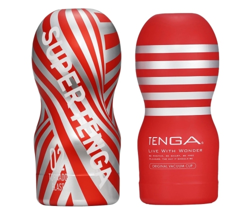 Tenga Super Tornado Blast Intimate Machine, Compact, Red, 16.1 cm