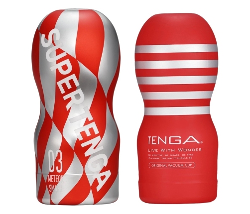 TENGA Super Tenga Meteor Smash Intimate Cup, 16.1 cm, Vacuum System