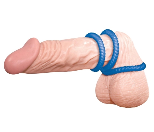 Lust 3 Cock Rings blue