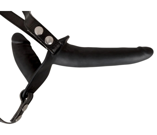Double Strap On Black Silicone