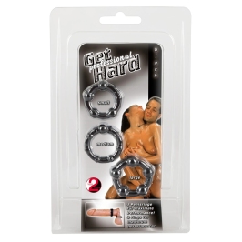 Cock Rings Set "Get Hard" schw