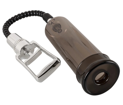 Chrome Line Vacuum Intimate Trainer with Scale, Transparent Brown, 21 cm