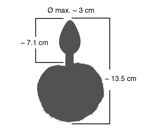 You2Toys Bunny Tail Plug Pink - Silicone Intimate Accessory 13cm