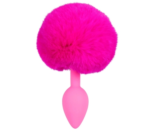 You2Toys Bunny Tail Plug Pink - Silicone Intimate Accessory 13cm