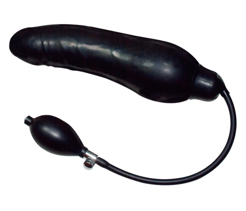 Infl. Dildo Black Latex Balloo