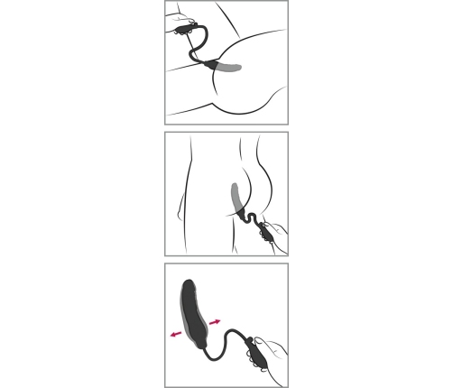 You2Toys Inflatable Latex System Black Adjustable Size 23cm