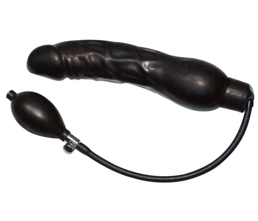 Infl. Dildo Black Latex Balloo