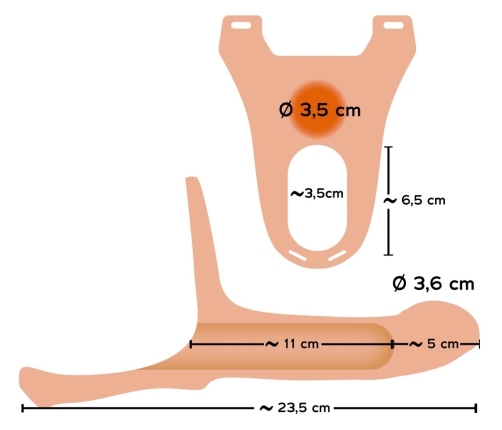 Silicone Strap-on +5cm medium