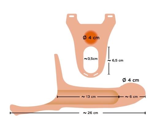 Silicone Strap-on +6cm large