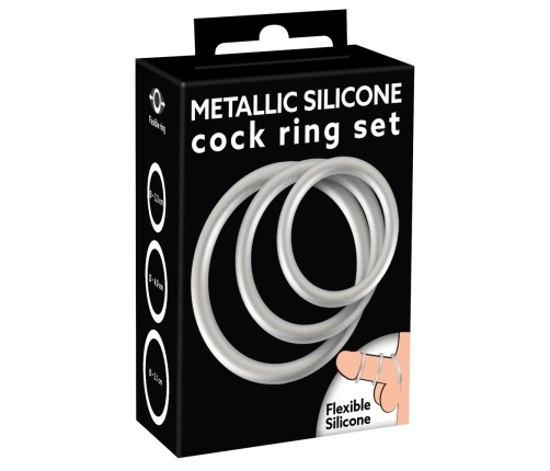 Metallic Silicone Cock ring se