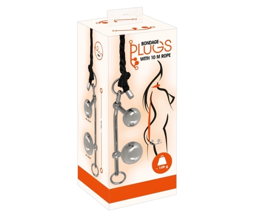 Bondage Plugs with 10 m Rope